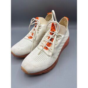 Steve Madden Cello White Orange Knit Sneakers Wedge Sole Womens Size‎ 9 M